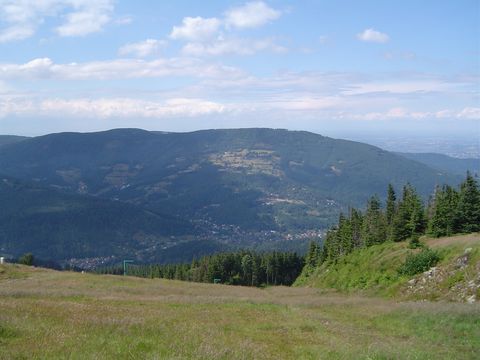 Ob�z w�drowny - panorama ze Skrzycznego