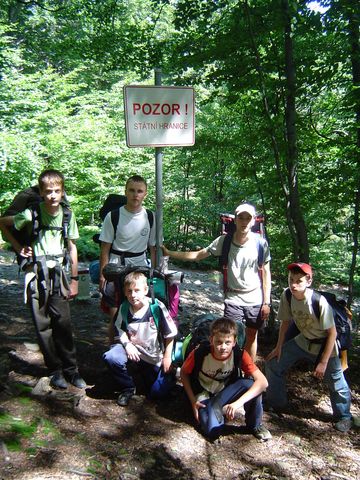 Ob�z w�drowny - na granicy polsko-czeskiej