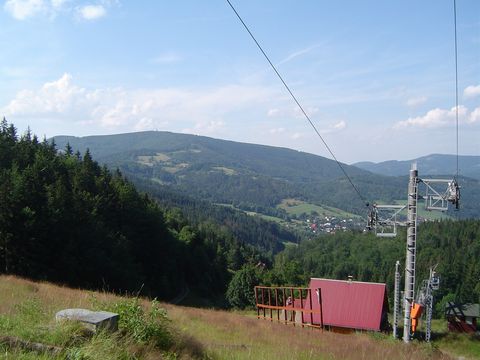 Sosz�w Wielki - zej�cie do Jawornika - widok na Czantori�