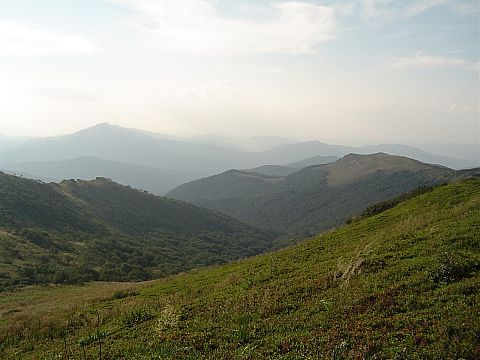 Widok z Bukowego Berda w stron Pooniny Caryskiej