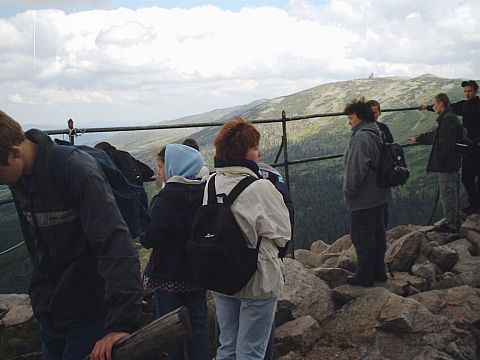 Karkonosze - na tarasie widokowym na Szrenicy