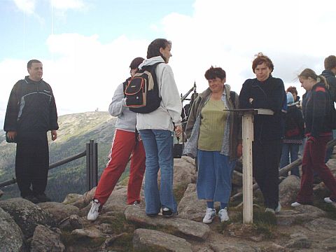 Karkonosze - na tarasie widokowym na Szrenicy
