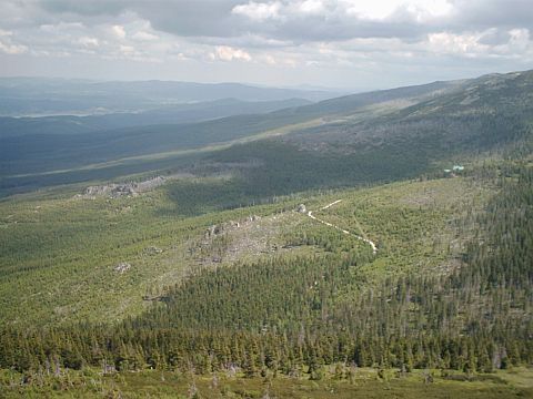 Szrenica - widok na schronisko 'Pod �abskim Szczytem'