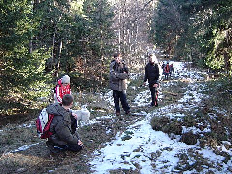 Rajd w G�ry Opawskie - podej�cie na Biskupi� Kop�