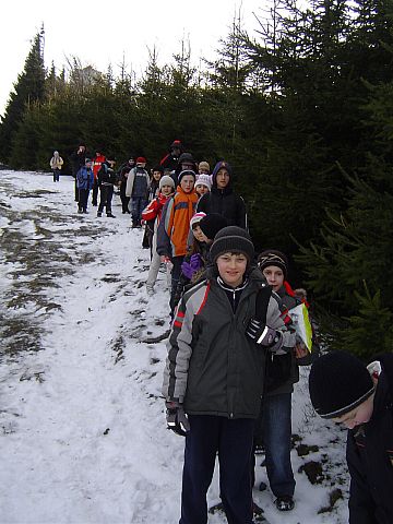 Rajd w G�ry Opawskie - zej�cie z Biskupiej Kopy