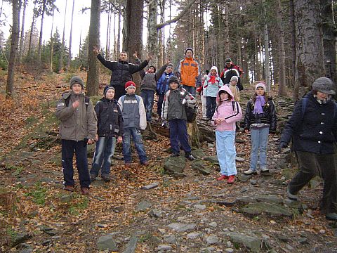 Rajd w G�ry Opawskie - zej�cie do Jarno�t�wka