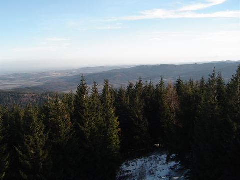 Widok z wie�y na Biskupiej Kopie