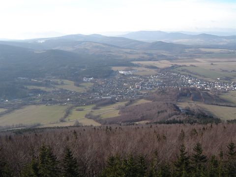 Widok z wie�y na Biskupiej Kopie