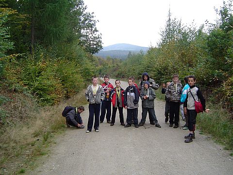 Widok na Nowolesk� Kop� z czerwonego szlaku s029 - PTTK Strzelin