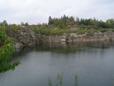 XX Rajd Wzg�rz Strzeli�skich - G�siniec - dawny kamienio�om s048 - PTTK Strzelin