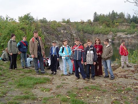 XX Rajd Wzg�rz Strzeli�skich - G�siniec - dawny kamienio�om s052 - PTTK Strzelin