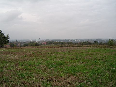 Widok na Strzelin z czerwonego szlaku s053 - PTTK Strzelin