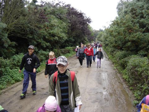 XXVI Rajd Wzg�rz Strzeli�skich - w drodze na Ostr� G�r� s001 - PTTK Strzelin