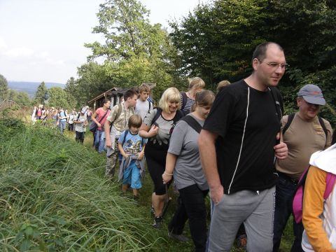 XXVII Rajd Wzg�rz Strzeli�skich - zej�cie do Janowiczek s046 - PTTK Strzelin