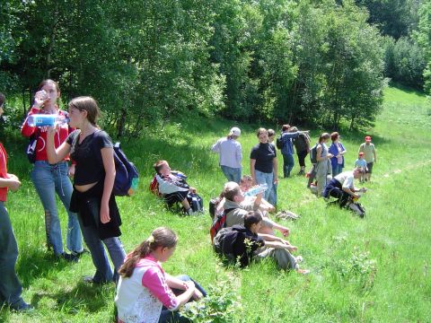 Rudawy Janowickie - odpoczynek na podej�ciu na Wielk� Kop� s002 - PTTK Strzelin