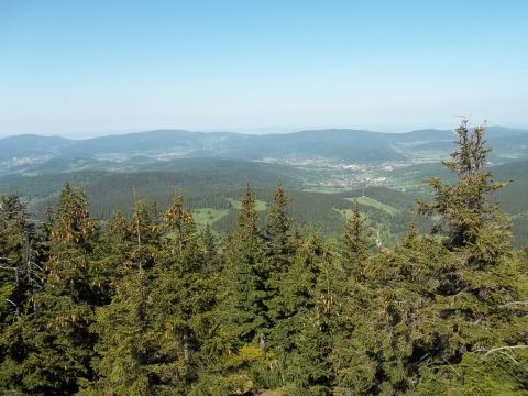 Czarna G�ra - widok z wie�y widokowej s009 - PTTK Strzelin