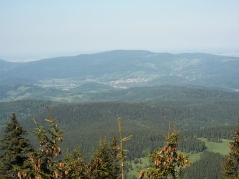 Czarna G�ra - widok z wie�y widokowej s011 - PTTK Strzelin