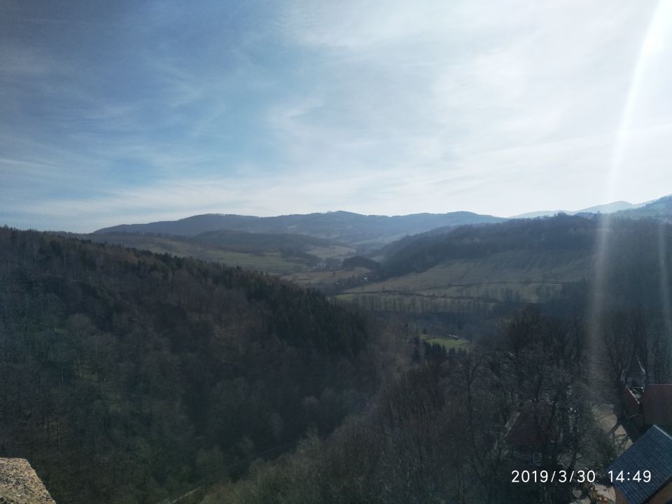 Widok z wie�y Zamku Grodno d055 - PTTK Strzelin