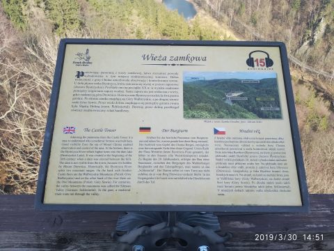 Widok z wie�y Zamku Grodno s056 - PTTK Strzelin