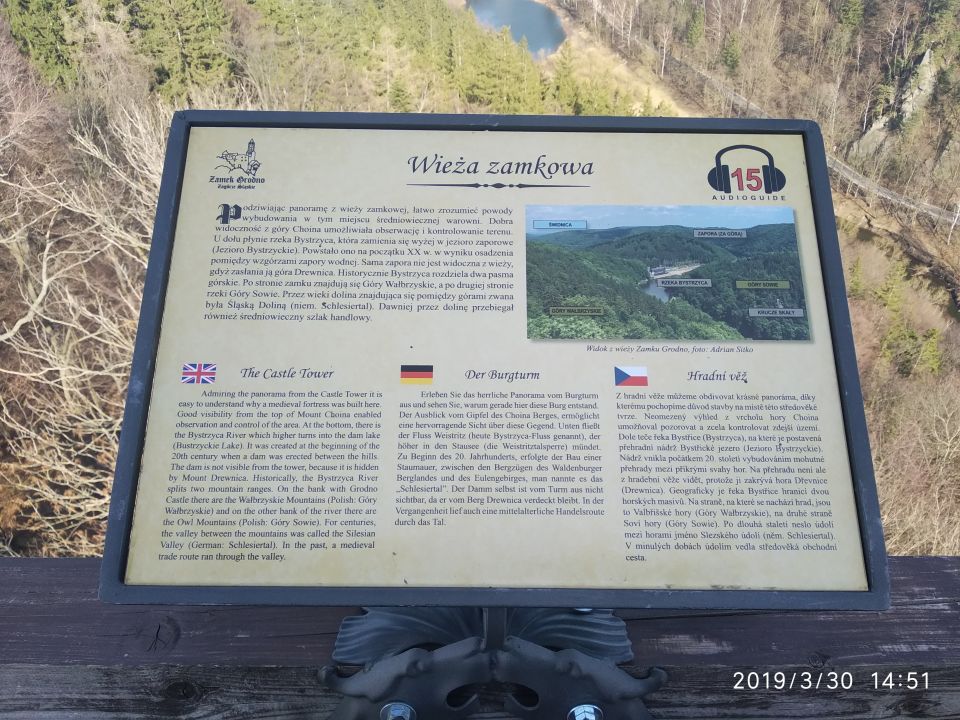 Widok z wie�y Zamku Grodno d056 - PTTK Strzelin