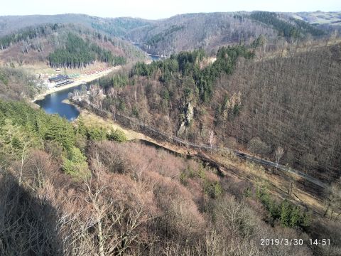 Widok z wie�y Zamku Grodno s057 - PTTK Strzelin