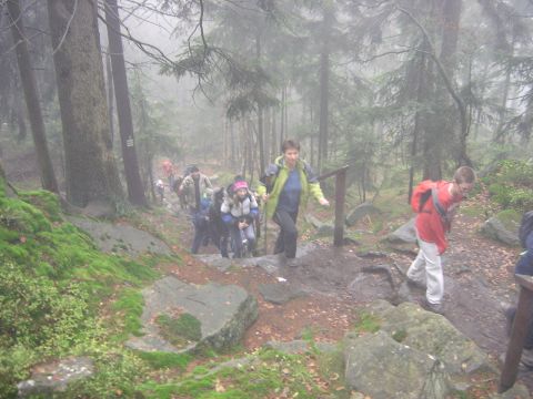 XVI Rajd 'G�ry Sto�owe' - podej�cie na B��dne Ska�y s097 - PTTK Strzelin