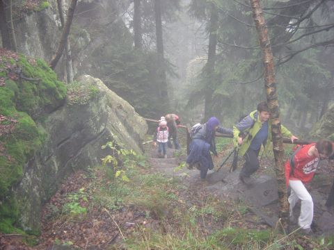 XVI Rajd 'G�ry Sto�owe' - podej�cie na B��dne Ska�y s100 - PTTK Strzelin