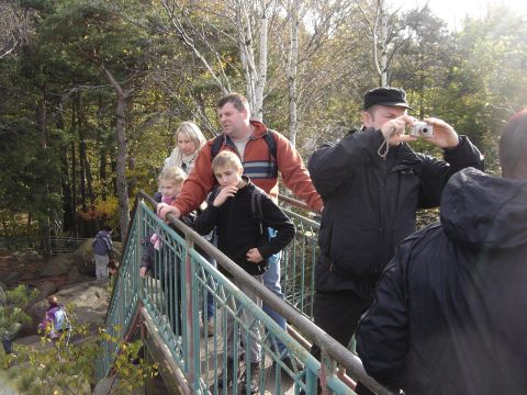 XVI Rajd 'G�ry Sto�owe' - taras widokowy na Szczytniku s056 - PTTK Strzelin