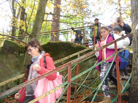 XVI Rajd 'G�ry Sto�owe' - taras widokowy na Szczytniku s065 - PTTK Strzelin