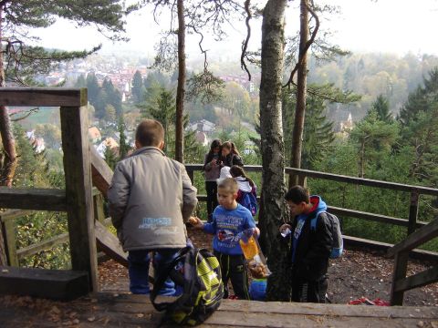 XVI Rajd 'G�ry Sto�owe' - taras nad Polanic�-Zdr�j s076 - PTTK Strzelin