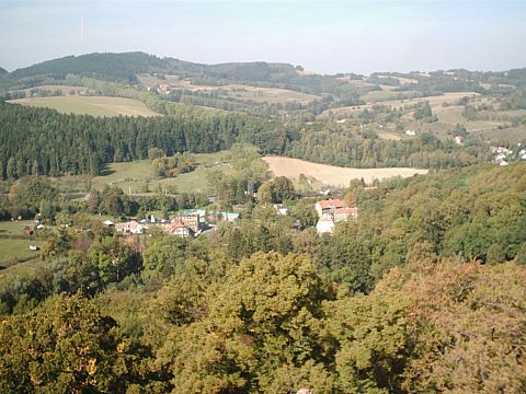 Zag�rze �l�skie - widok z wie�y zamku Grodno