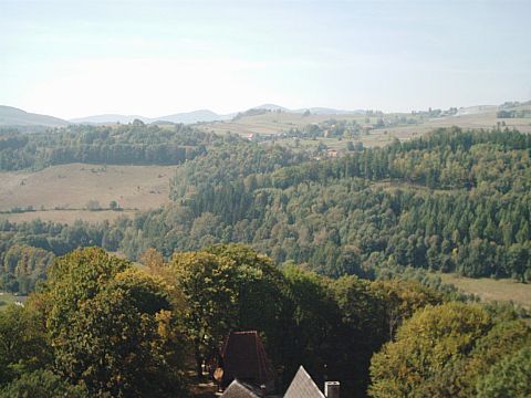 Zag�rze �l�skie - widok z wie�y zamku Grodno