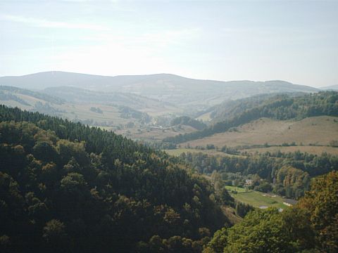 Zag�rze �l�skie - widok z wie�y zamku Grodno