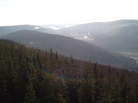 Widok z wie�y na Biskupiej Kopie